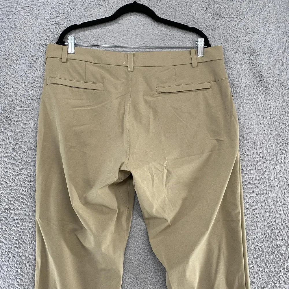 Lululemon Commission Pants Mens 38x32 Beige Stretch Chino Golf Office Work Taper